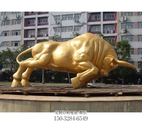 青铜峡风景区开荒牛雕塑 售楼处广场雕塑 仿古摆件