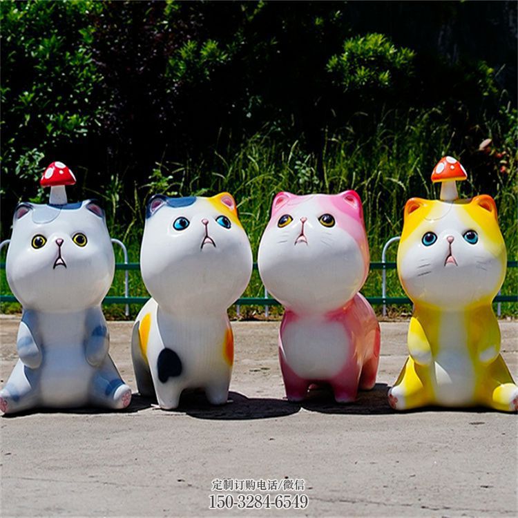 泾源房地产猫咪雕塑,仿古动漫雕塑,公园动物制造 泾源房地产猫咪雕塑,仿古动漫雕塑,公园动物制造