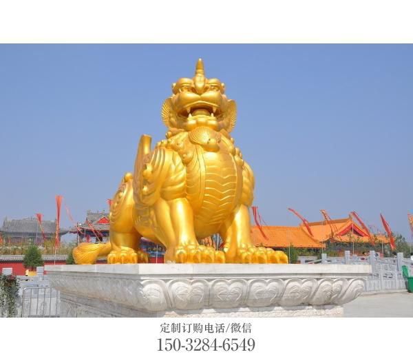 平罗广场貔貅雕塑,动物彩绘雕塑,抽象效果 平罗广场貔貅雕塑,动物彩绘雕塑,抽象效果