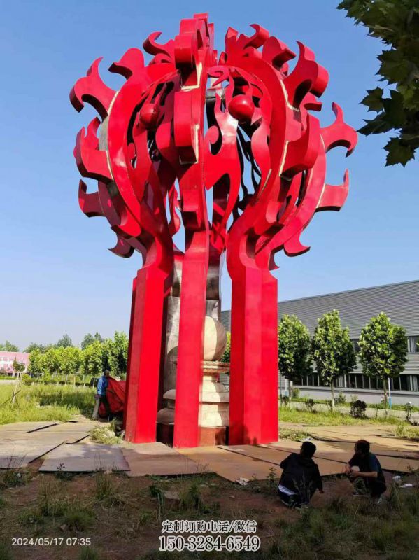 青铜峡火球雕塑,精神堡垒火球雕塑落地展示 (5) 青铜峡火球雕塑,精神堡垒火球雕塑落地展示 (5)
