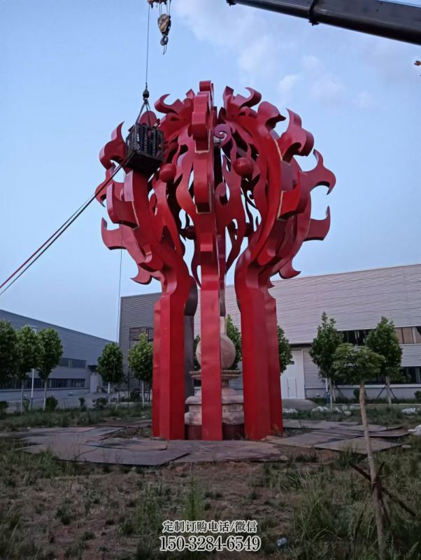 西吉火球雕塑,精神堡垒火球雕塑落地展示 (11) 西吉火球雕塑,精神堡垒火球雕塑落地展示 (11)