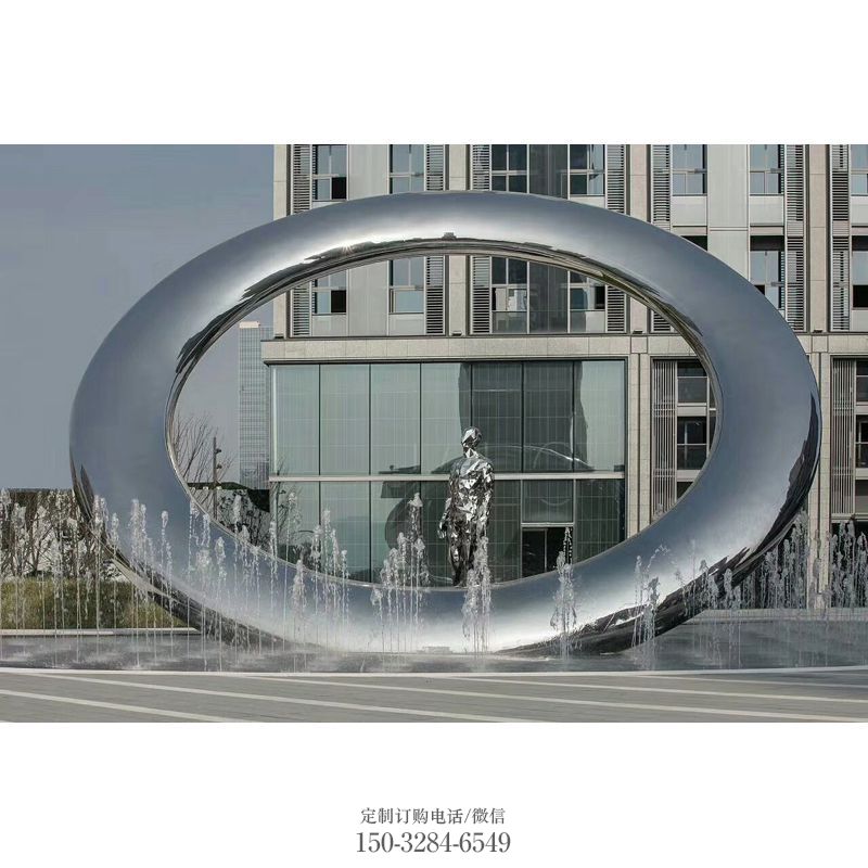 永宁小区圆环雕塑,水帘喷泉雕塑,水景艺术效果 永宁小区圆环雕塑,水帘喷泉雕塑,水景艺术效果