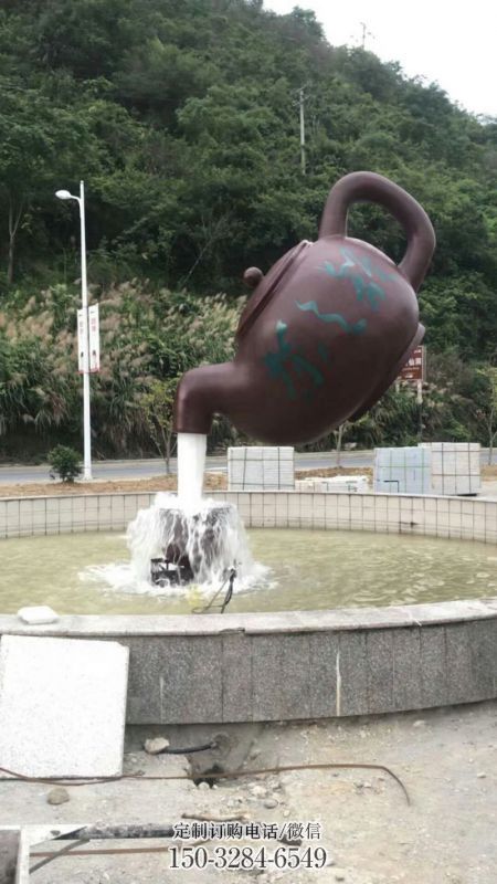 大武口小区天壶标志雕塑，多彩艺术，天壶雕塑生产厂家